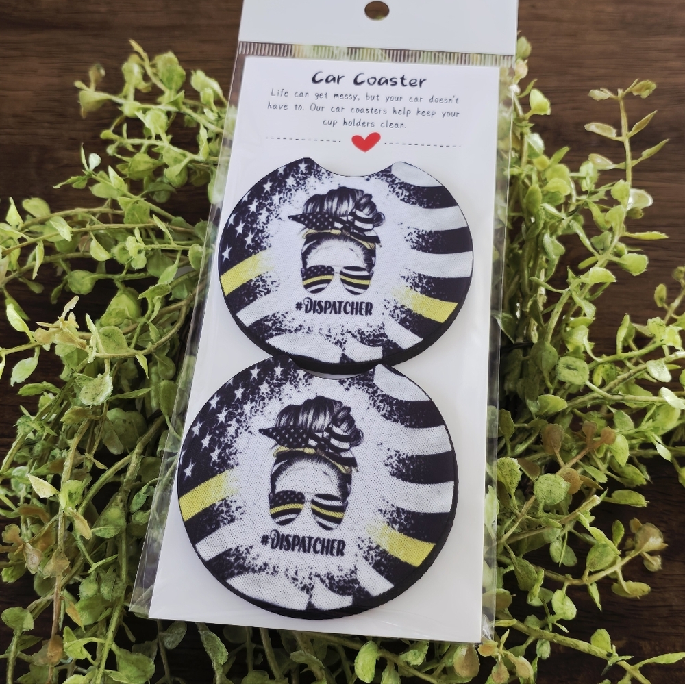 Dispatcher Car Coaster Set - Black and Yellow